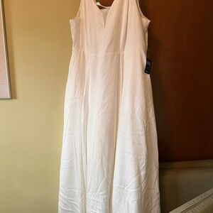 Torrid Ivory Satin Jacquard Gown